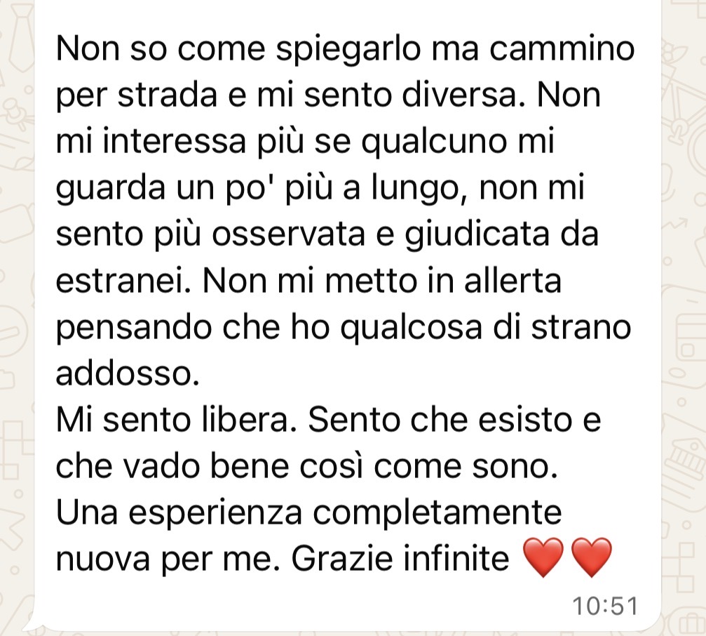 Testimonianza di una cliente del percorso con il Metodo Sovrana
