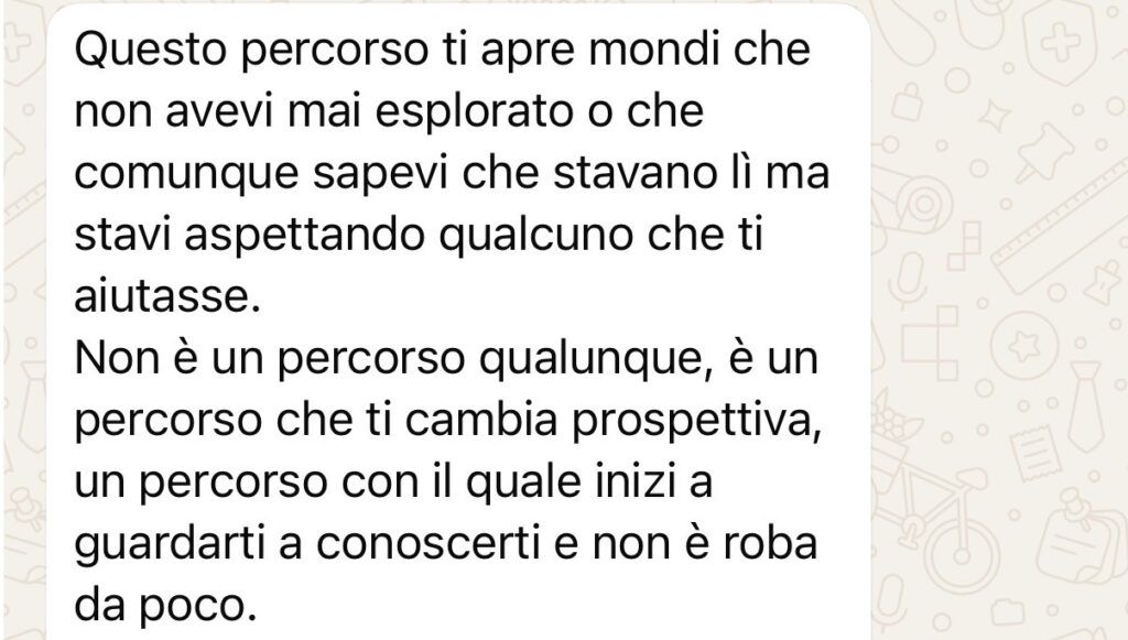 Testimonianza di una cliente del percorso con il Metodo Sovrana